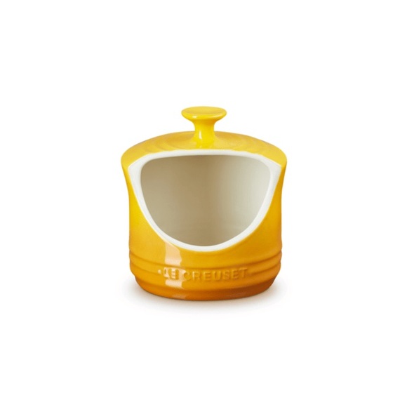 Le Creuset Nectar Yellow Salt Keeper Crock Cellar Stoneware Salt Pig - Picture 1 of 10